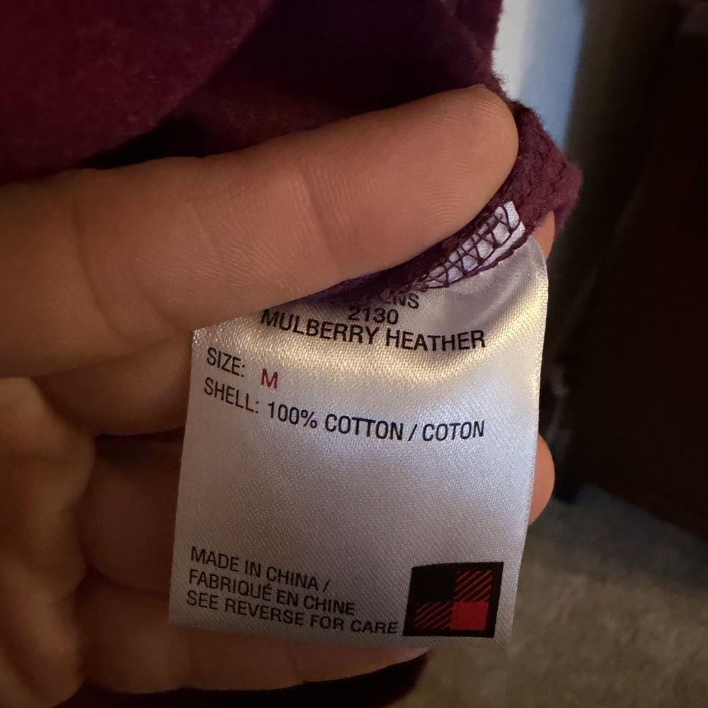 Woolrich women’s 100% Cotton Button-Up Shirt - Mulberry - Picture 6 of 7